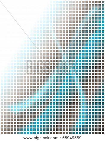 Abstract Mosaic Colorful Background - In Blue And Brown