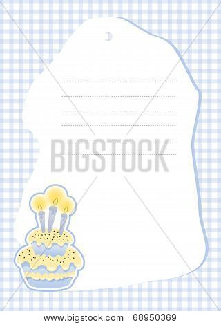 Birthday Cake Invitation Card