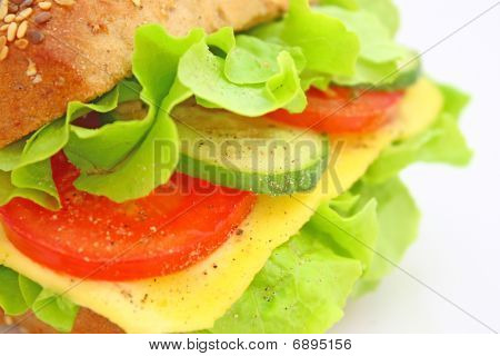 Panino con formaggio e verdure