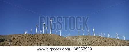 Wind turbines in desert