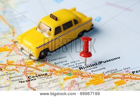 Rimini  Italy Map Taxi
