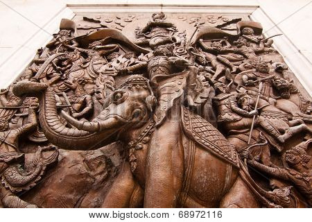 Wall Sculpture In Trimit Temple