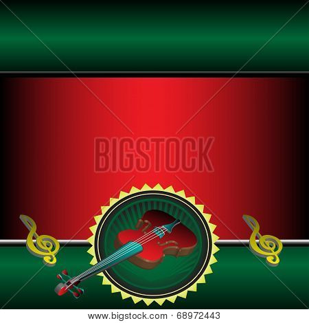 Invitation with red violin