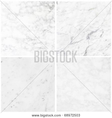 Set Of White Marble Texture Background (high Resolution)