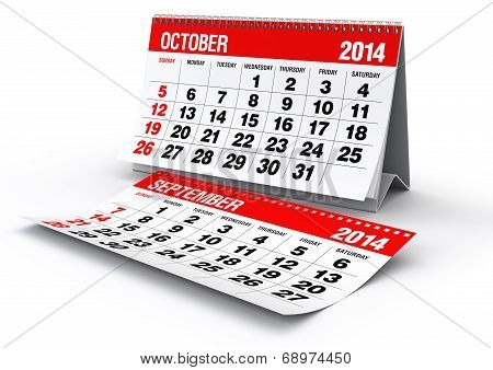 October 2014 - Calendar