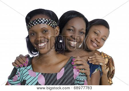 Three African Womwn In Traditional Clothing