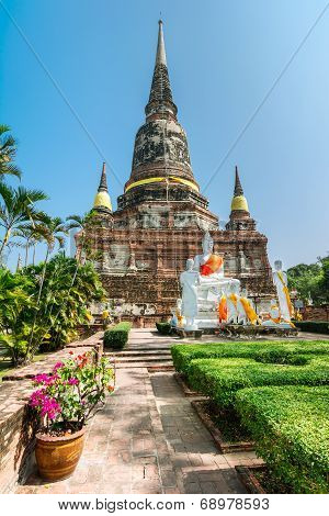 Pagoda at Wat Yai Chaimongkol, Ayuthaya,Thailand