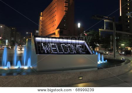 Kanazawa Station fountain water clock Japan