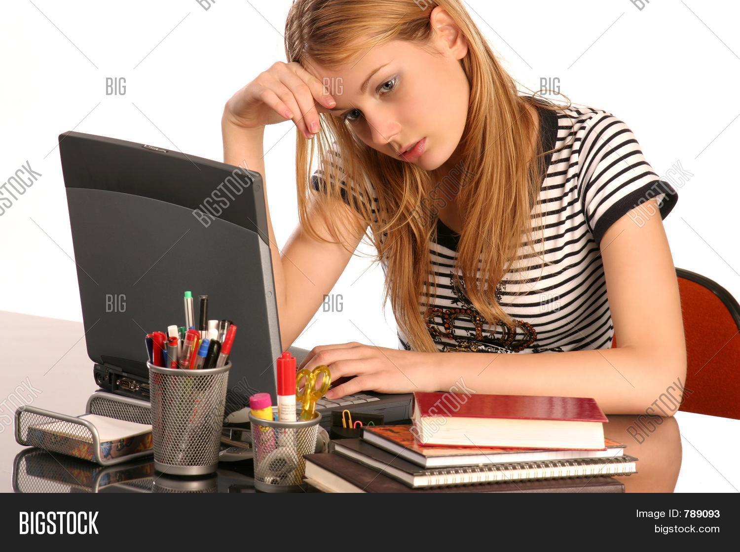 Tired Studying Image & Photo (Free Trial) | Bigstock