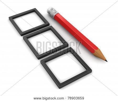 Pencil and CHOICE  (clipping path included)