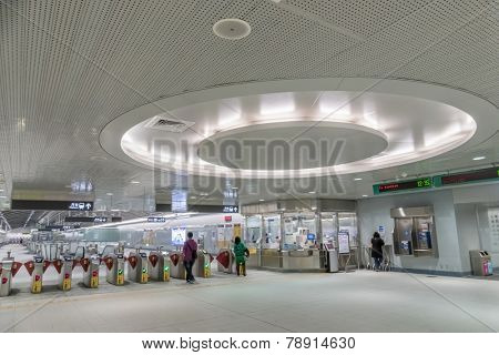 TAIPEI - NOVEMBER 27th : New open Songshan MRT station on November 27th, 2014 in Taipei, Taiwan.