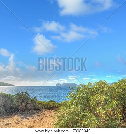 Porto Conte Coastline In Hdr