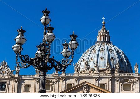 italy, rome, st. peters basilica. view from outside
