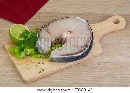 Raw Blue Shark Steak