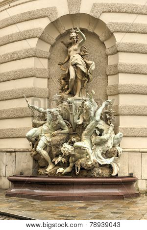 Michaelerplatz Fountain - Hofburg Quarter, Vienna