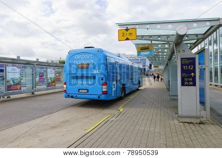 HELSINKI - SEP 03: area near Airport on September 03, 2014 in Helsinki, Finland. Helsinki Airport is the main international airport of the Helsinki metropolitan region and the whole of Finland