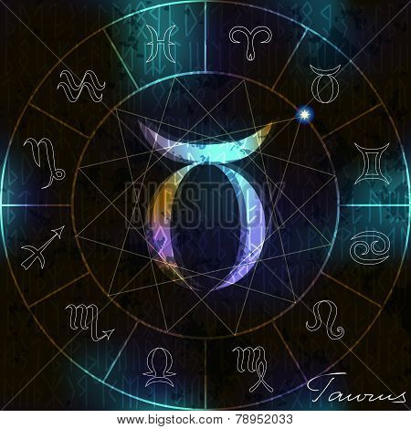 astrological Taurus symbol