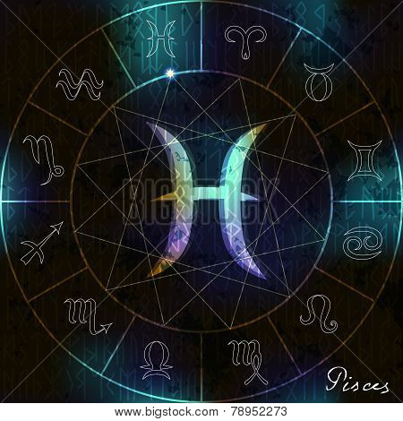 Pisces astrological symbol