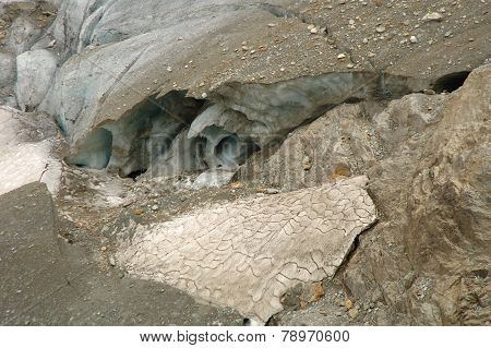 Glacier In Alps In Switzerland