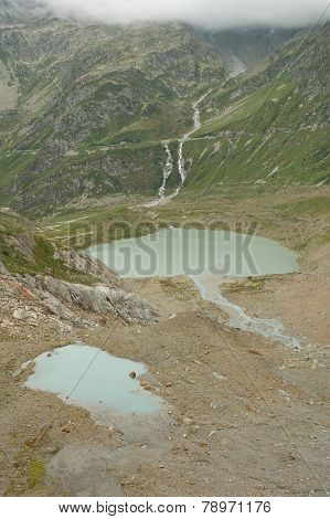 Steisee Lake In Alps In Switzerland