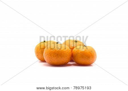 Tangerines isolated on white background