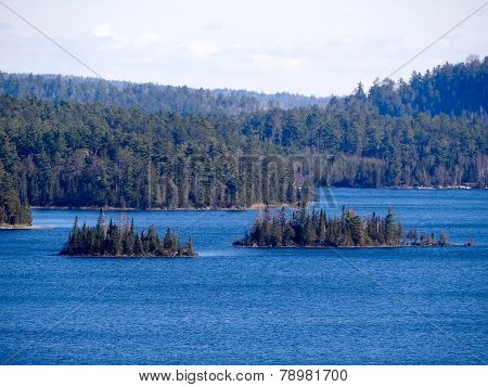 View Of Boundary Waters Lakes With Islands