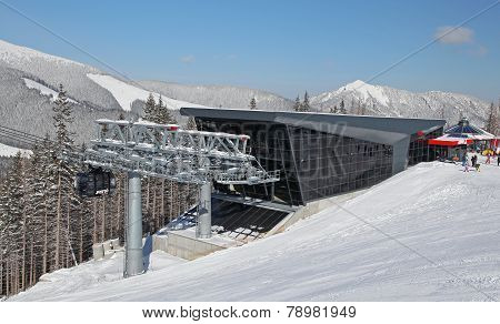 Ropeway in mountains