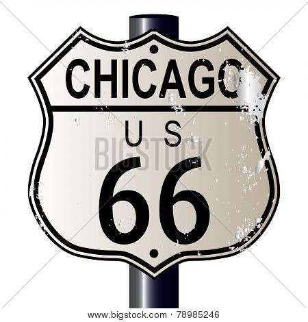 Chicago Route 66 Highway Sign