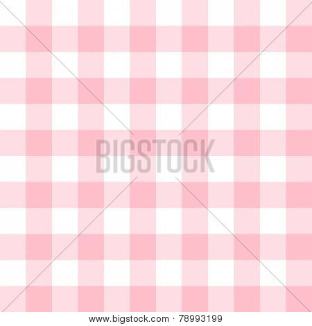 Checkered seamless pattern in feminine light pink and white