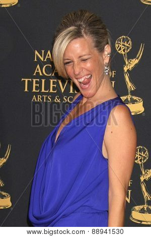 LOS ANGELES - FEB 24:  Laura Wright at the Daytime Emmy Creative Arts Awards 2015 at the Universal Hilton Hotel on April 24, 2015 in Los Angeles, CA
