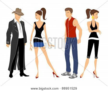Four Teenagers Set