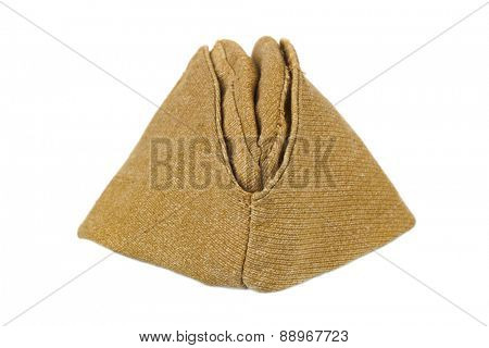 Army soldiers forage-cap isolated on white background
