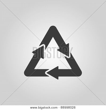 The Waste Processing Icon. Bio Symbol. Flat