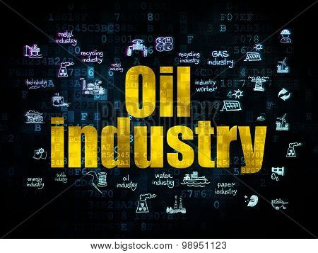 Manufacuring concept: Oil Industry on Digital background