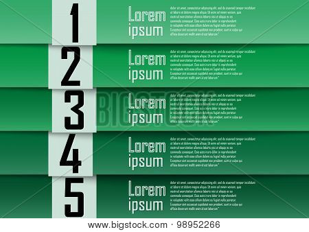 Abstract Background, Green Number Line, Info-graphics, Number Banner