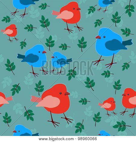seamless pattern with birds