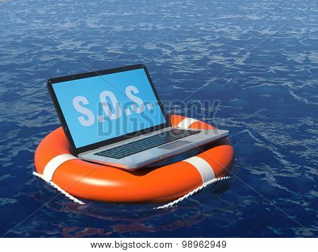 Pc Software Rescue Concept Illustration.