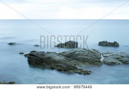 beautiful rocky sea shore