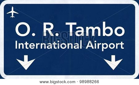Johannesburg South Africa Airport Highway Sign