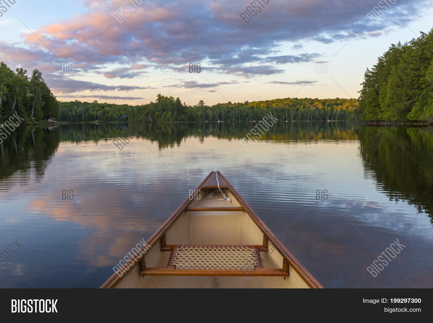 Bow Canoe On Lake Image & Photo (Free Trial) Bigstock