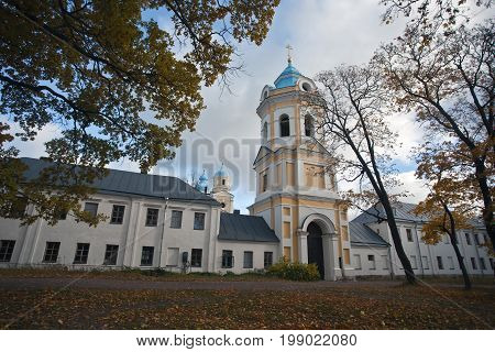 Island Konevets on lake Ladoga. Konevsky monastery. The temple the Church. The chapel of the monastery.