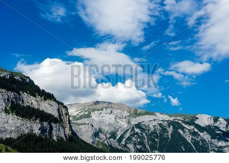 Beautiful Mountain View In Flims Switzerland