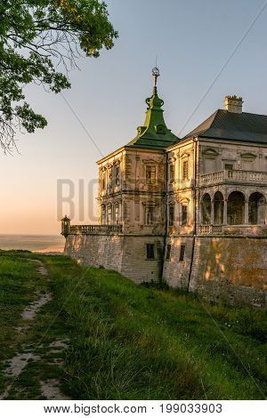 Medieval Pidhirtsi Castle in sunset summer light, Pidhirtsi village, Lviv region, Ukraine≠