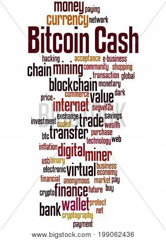 Bitcoin Cash - The New Digital Currency, Word Cloud Concept 6
