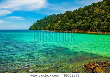 Beautiful Landscape, View From The Island Of Sapi With Views Of The Sea And The Island Of Gaia.