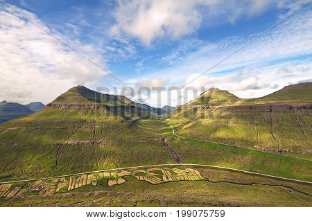 The nature of the Faroe Islands in the north Atlantic