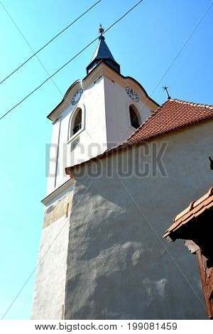 Old Fortified Medieval Saxon Church In Dirjiu, Transylvania