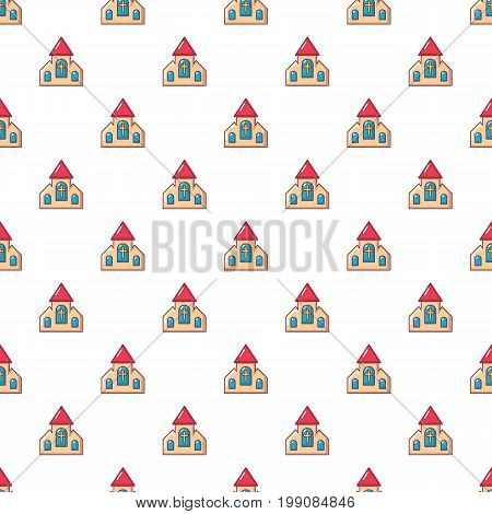 Wedding church pattern in cartoon style. Seamless pattern vector illustration
