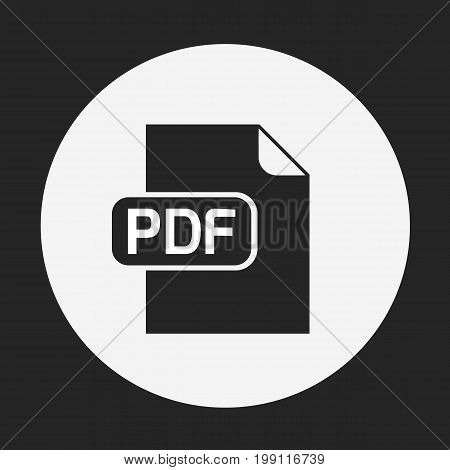 PDF icon. Portable document format. Vector stock.