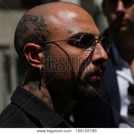 MILAN- 17 June 2017 Roberto Malizia on the street during the Milan Fashion Week